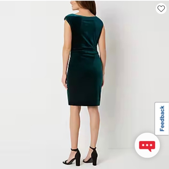 Jessica Howard Sleeveless Velvet Sheath Dress - Picture 2 of 4